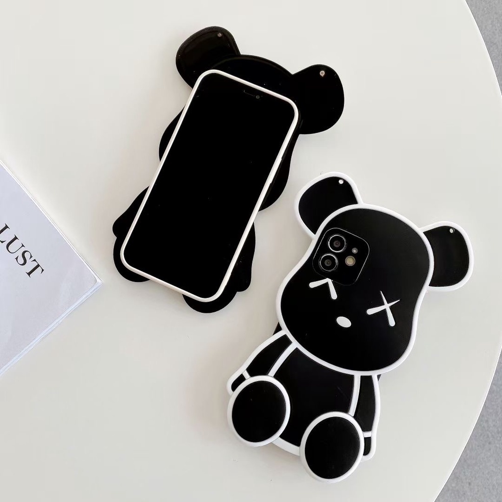 Ốp Điện Thoại Hình Gấu 3D Cho iPhone 14 Pro Max 14 + 5 5s 6 6s 7 8 + SE 2020 XR Xs Max 11 Pro Max 12 Pro Max 12 Mini 13 Pro Max 13 Mini
