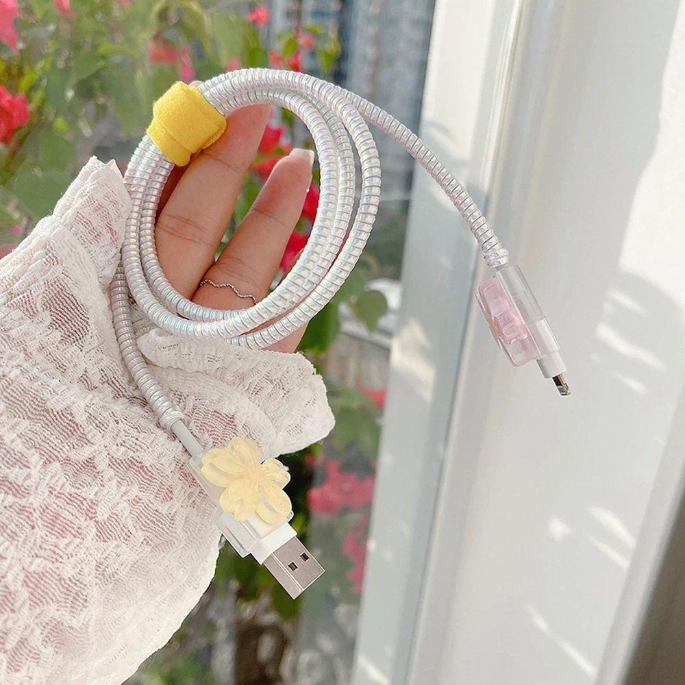 Giá Đỡ Bảo Vệ Dây Cáp Sạc USB Hình Hoa Thông Dụng