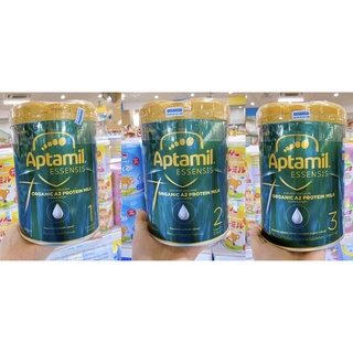 Sữa aptamil essensis organic Úc, hàng chính hãng, sữa hữu cơ đạm sạch A2 900g đủ số 1,2,3