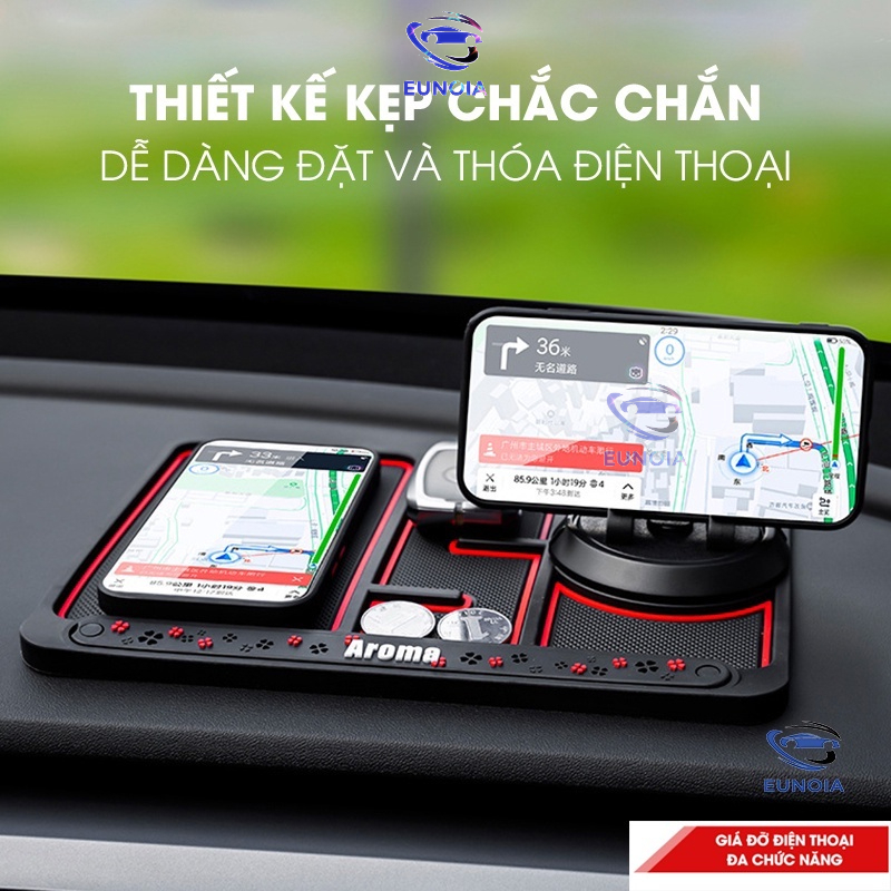 Thảm Đỡ Điện Thoại / Chìa Khóa Đa Năng Chống Trượt Để Taplo Ô Tô, Xe Hơi - Phụ Kiện Đồ Chơi Ô Tô Xe Hơi EUNOIA