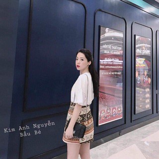 set áo phông chân váy thổ cẩm