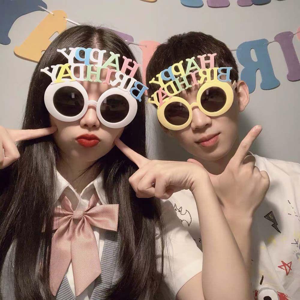 Mắt Kính Vui Nhộn In Chữ Happy Birthday Phong Cách Hàn Quốc Thời Trang Cho Bé Trai