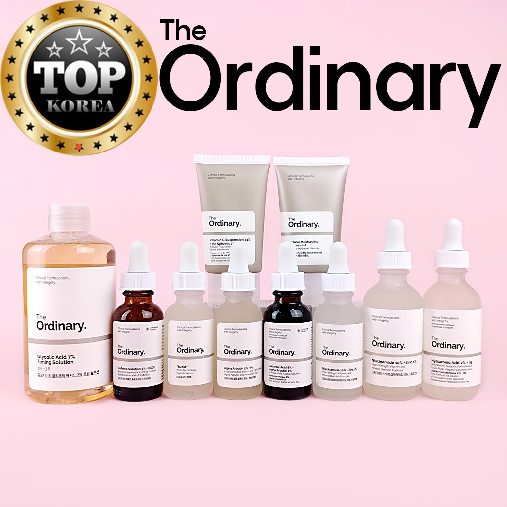 Tinh chất The Ordinary 10% + Zinc 1%/Hyaluronic Acid 2%+ B5/Alpha Arbutin 2%/Caffeeine/Aarbutin 23%/Ccw 100% chính hãng