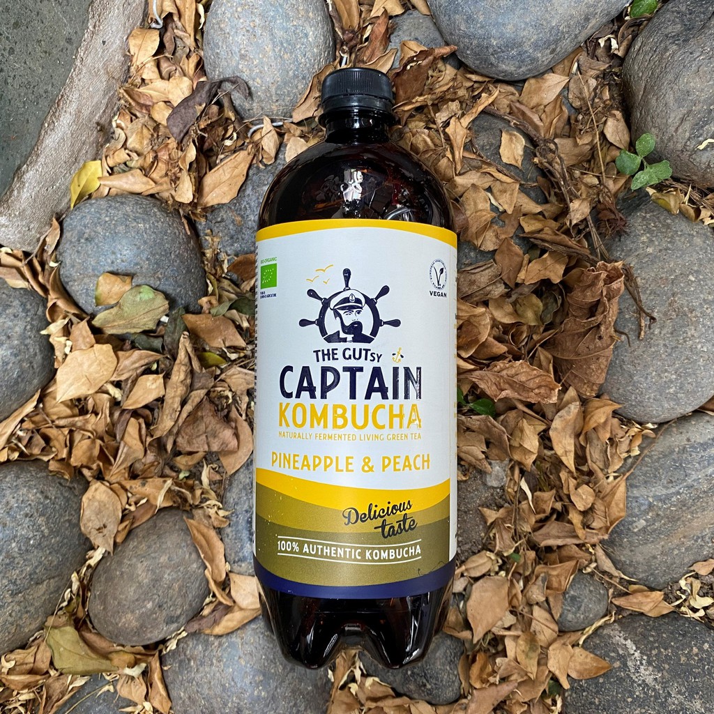 Date T10/22 - Trà dưỡng sinh Kombucha hữu cơ 1L The GUTsy Captain