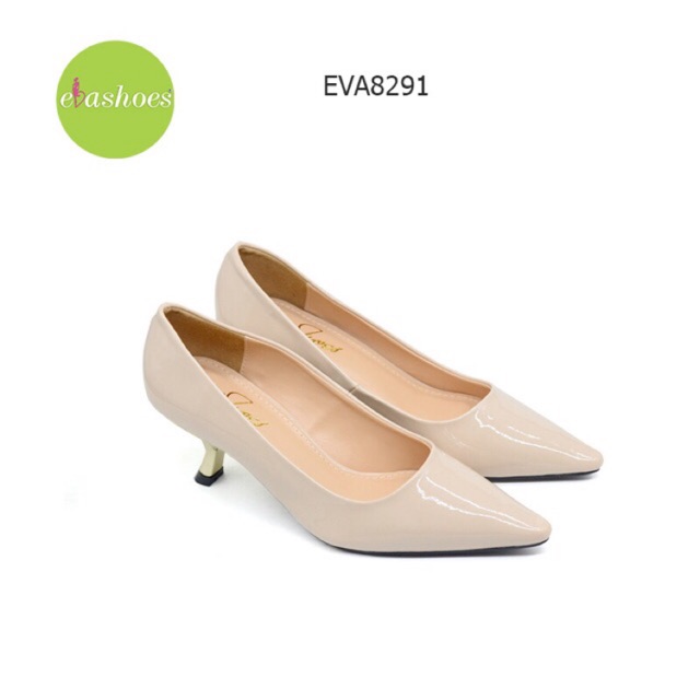 [Mã BMBAU50 giảm 7% tối đa 50K đơn 99K] Giày Cao Gót Đế Ánh Kim Evashoes - Eva8291(Màu Đen, Kem, Ghi)