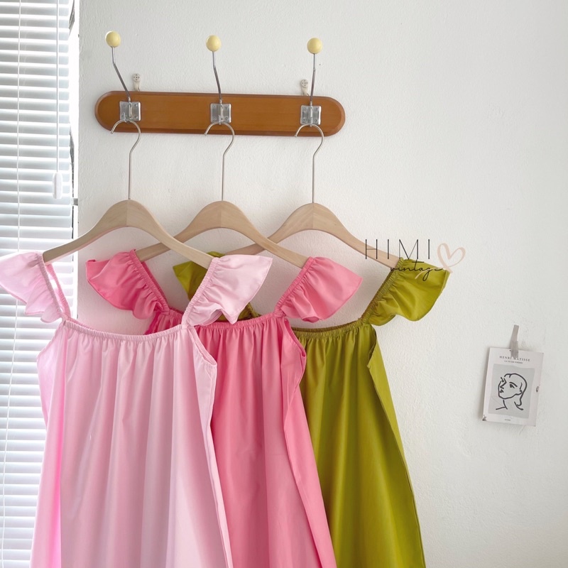 Đầm cổ vuông dài qua gối xẻ tà thời trang retro Pháp | BigBuy360 - bigbuy360.vn