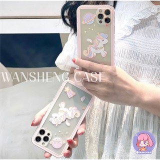 Ốp Điện Thoại Silicon Mềm Toàn Diện In Hình Kỳ Lân Trái Tim Hoạt Hình Cho iPhone12 11Pro Max XS XR SE 7 8plus