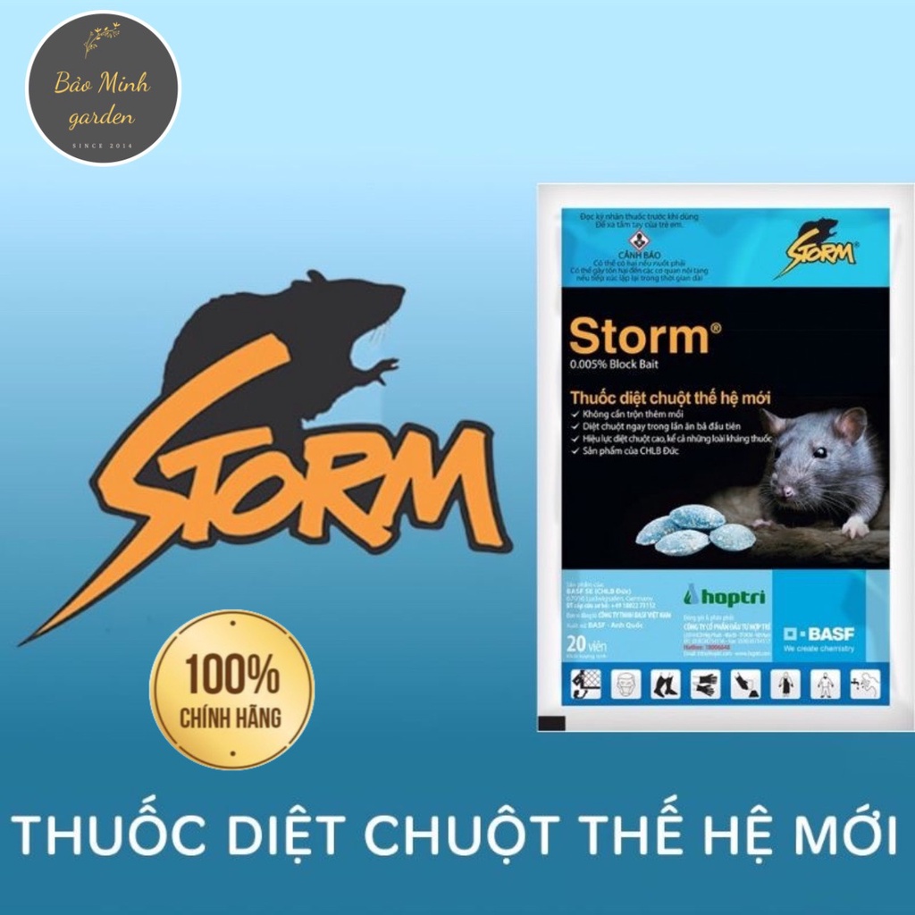 Thuốc Diệt Chuột STORM Đức Gói 20 viên