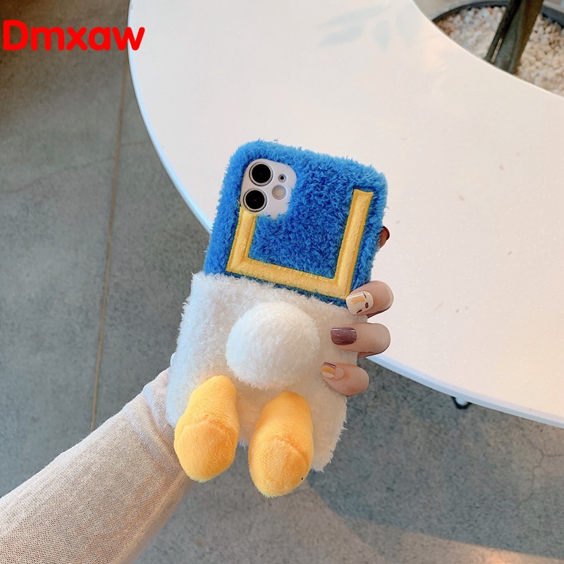Ốp điện thoại lông mềm hình vịt Donald cho Samsung Galaxy A71 A51 4G 5G A21S A31 A41 M51 M31 A11 M11 M01 M21 M30S
