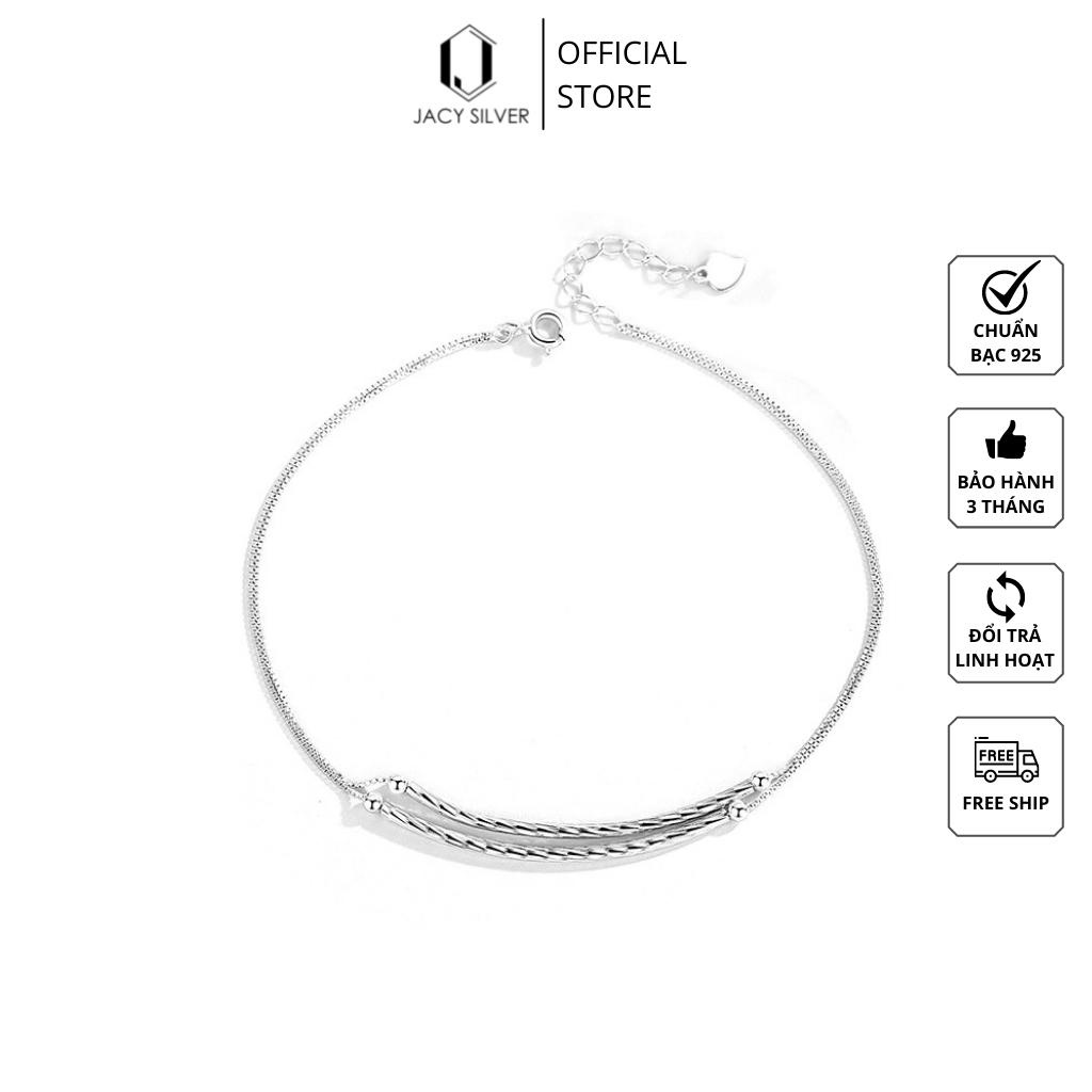 Lắc Chân Bạc 925 Layer, Vòng Chân Bạc Ý Cho Nữ Jacy Silver LC1002