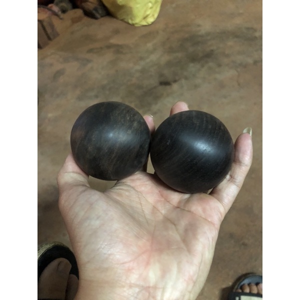 Combo 2 Bi Lăn tay gỗ Trắc đỏ đen để mộc 5cm