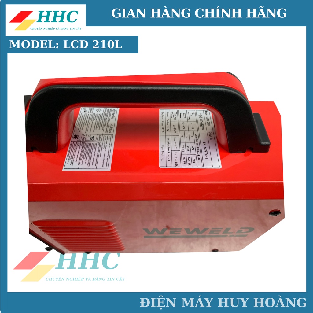 Máy hàn chính hãng Weweld ARC 210L Màn hình LCD - Máy hàn Tig que chuyên nghiệp cho thợ