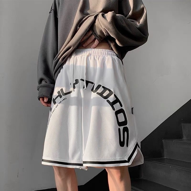 Quần Short Thể Thao Ống Rộng In Chữ Thời Trang Hàn Quốc Cho Nam size M-2XL