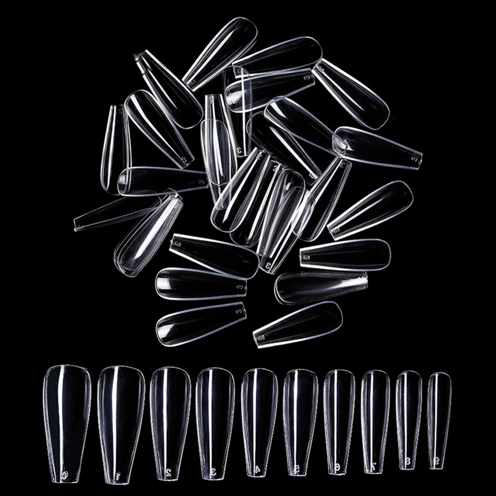 Set 100 Móng Tay Giả Trong Suốt Bằng Acrylic