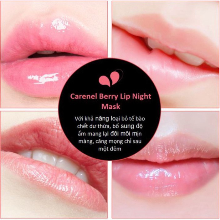 [Mini 5g] Mặt Nạ Ngủ Môi Carenel Berry Lip Night Mask 5g E2