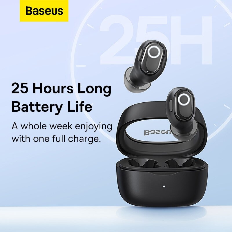 Tai Nghe Không Dây Baseus Bowie WM02 Bluetooth V5.3, 25h sử dụng, Kích thước nhỏ gọn, Thời Trang, APP Control