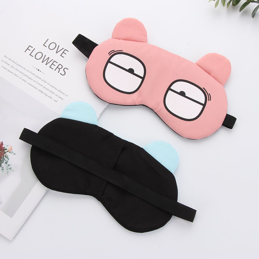 Miếng bịt mắt ngủ mềm mại họa tiết hoạt hình đáng yêu tiện dụng khi du lịch