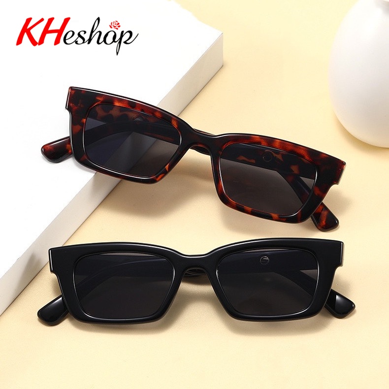 Kính Râm Nam Nữ gọng vuông nhỏ cổ điển Bouncy, chụp ảnh đường phố phong cách Hiphop Âu mỹ nhiều màu mã Y1969