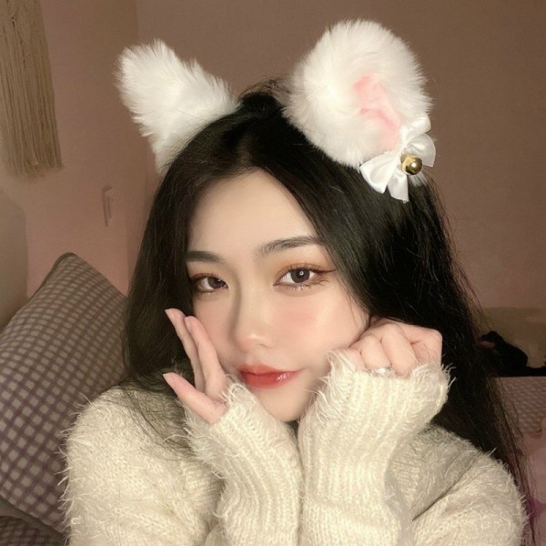 Băng đô mèo NOVSET Bờm tóc hình tai mèo phới lông chuông gợi cảm