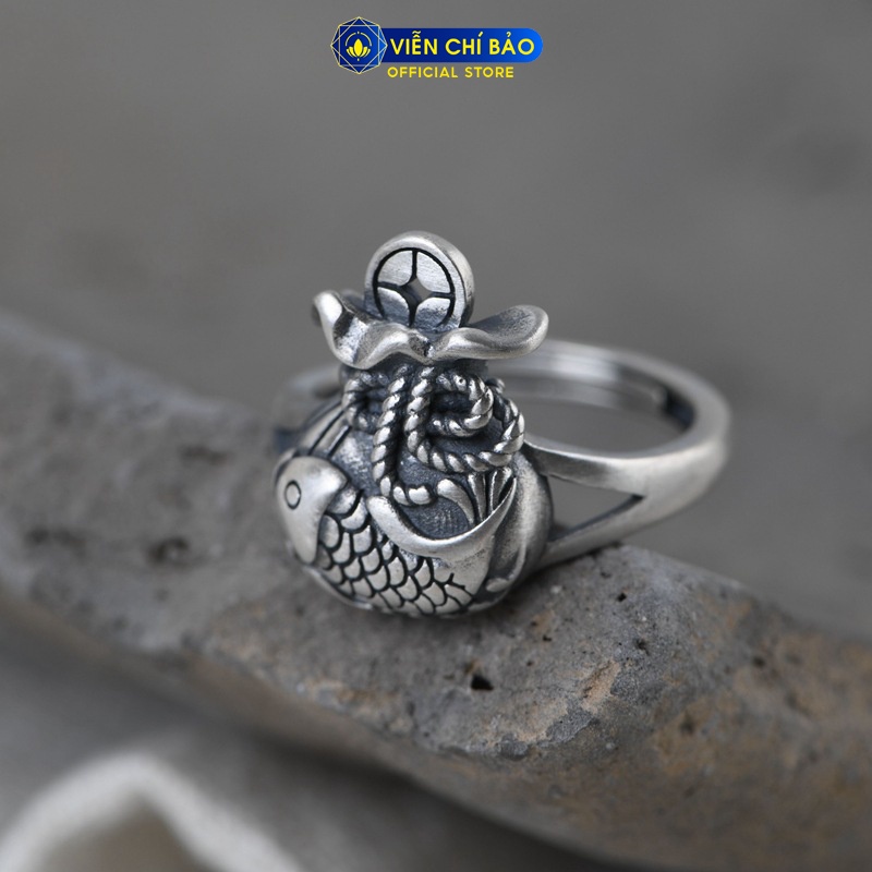 Nhẫn bạc nữ Lý ngư tài phúc nữ chất liệu bạc Thái 925 thời trang phụ kiện trang sức nữ Viễn Chí Bảo N000300