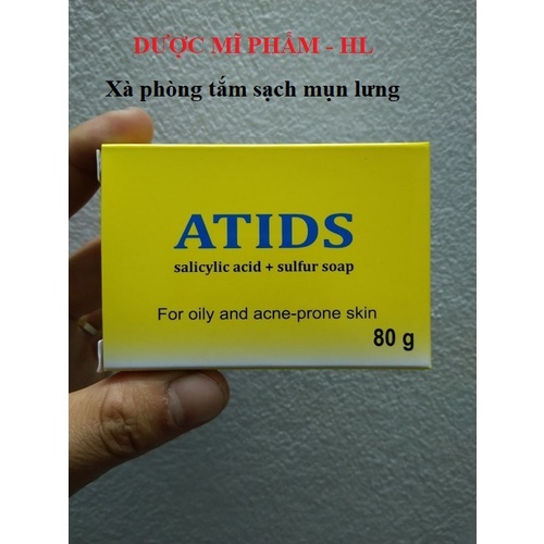 Xà Phòng Tắm ATIDS Soap 80g - Xà phòng ngừa mụn lưng, giúp làm sạch mụn lưng - cho da dầu mụn