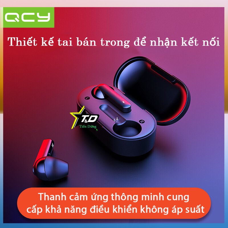 Tai nghe Bluetooth True Wireless QCY T3 chống nước IPX5 dòng QCY chính hãng