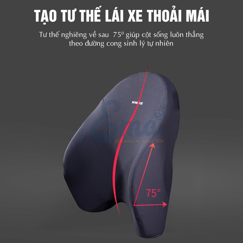 Bộ gối tựa đầu &amp; lưng ô tô cao cấp thiết kế công thái học EMA