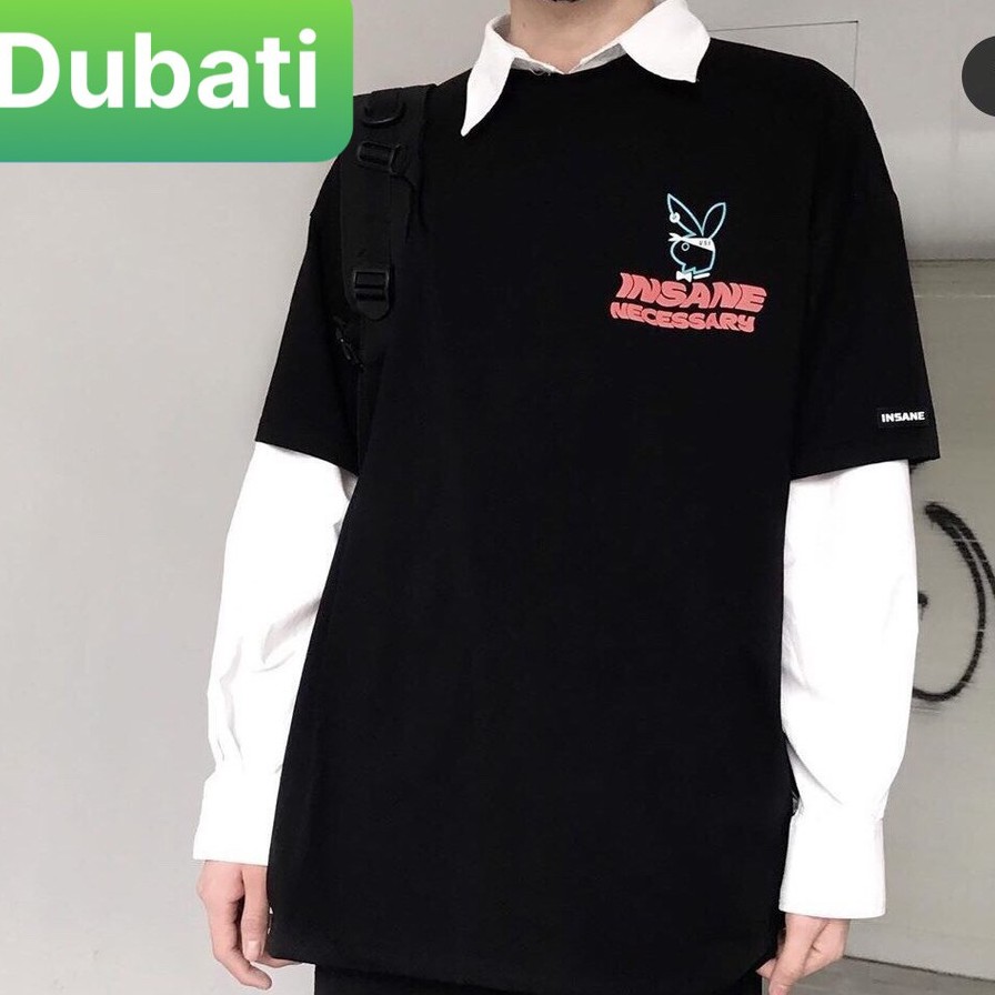 ÁO THUN NAM NỮ PLAY BOY IN 3D  FORM RỘNG TAY LỠ HOT TREND MẠNH MẼ SÀNH ĐIỆU VẢI DÀY MIN - DUBATI FASHION