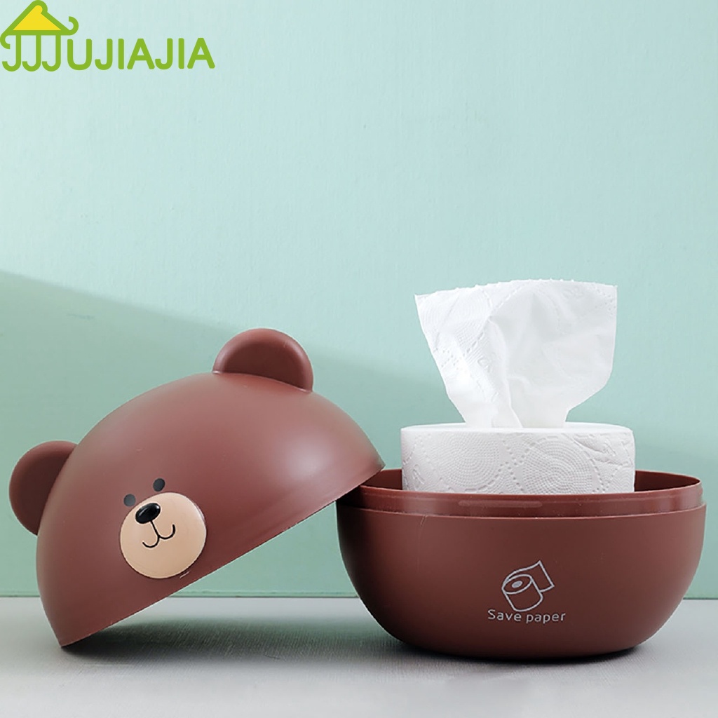 Hộp để khăn giấy JUJIAJIA hoạt hình gấu dễ thương cho phòng khách
