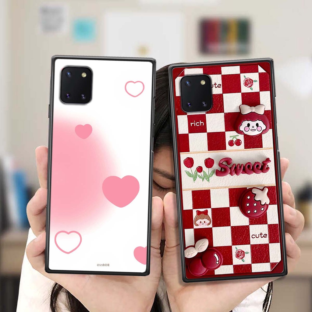 Ốp Samsung Note 10 Lite in hình trái tim, caro kẹo ngọt đầy cá tính siêu đẹp siêu chất