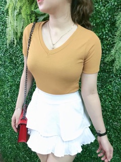 Áo body tay ngắn cổ tim