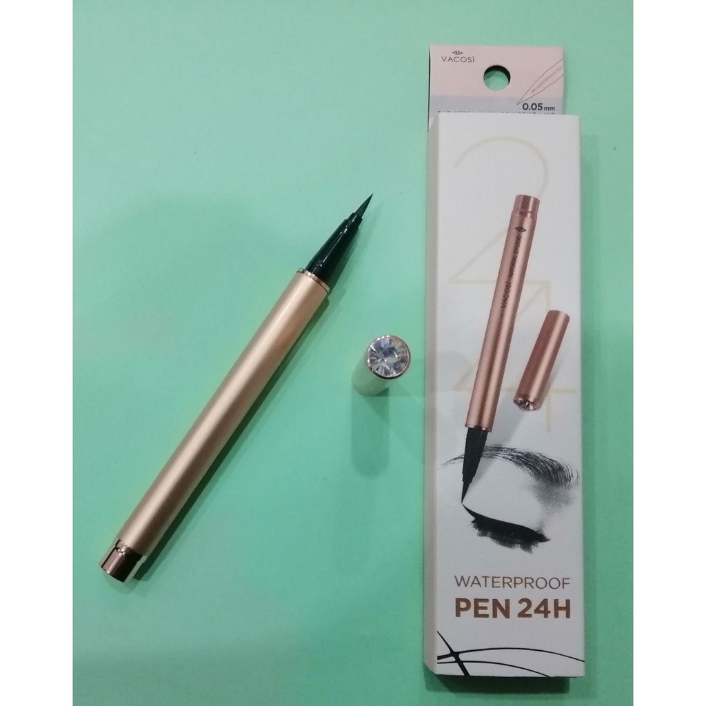 Kẻ mắt nước không trôi 24h VACOSI Waterproof Pen Eyeliner (Black)