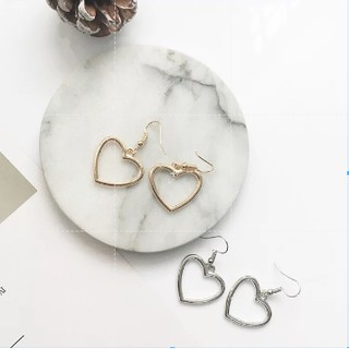 Bông tai trái tim hình khung