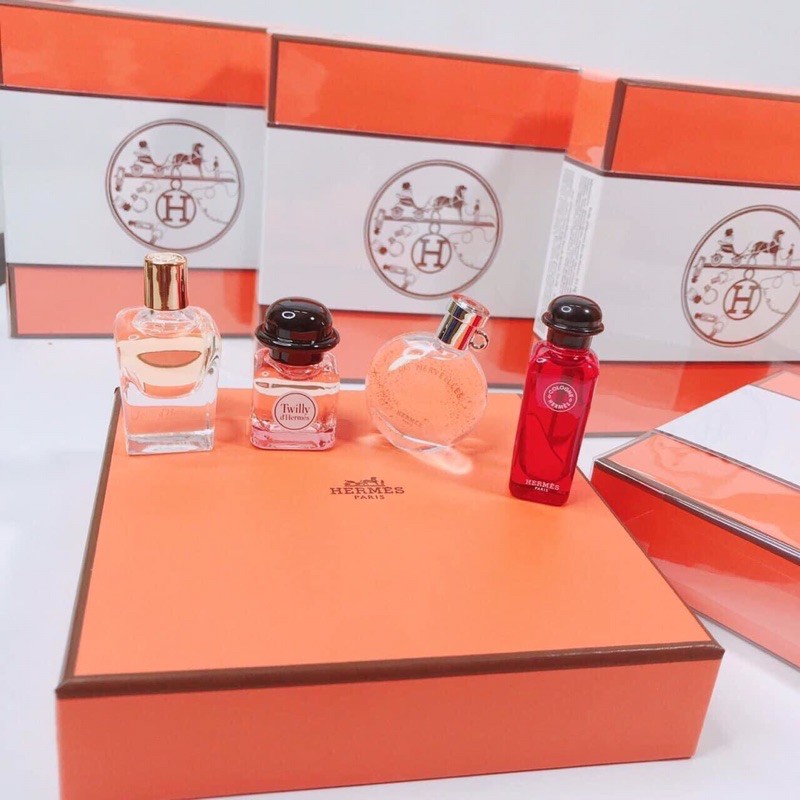 [ CHUẨN AUTH ] Trọn bộ nước hoa Set Hermes mini, tuyển chọn 4 hương thơm xuất sắc | Thế Giới Skin Care