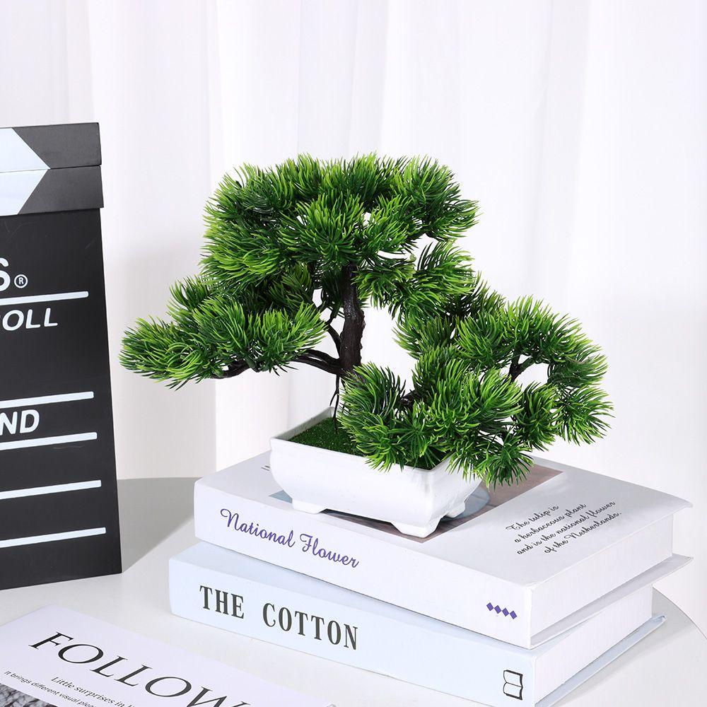 KUNHEV Chậu Cây Bonsai Giả Nhiều Màu Sắc Để Bàn Trang Trí Khách Sạn