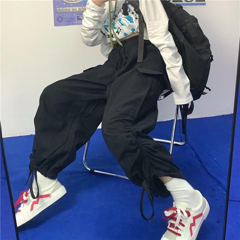 Quần Dài Ống Rộng Phối Túi Lớn Phong Cách Nhật Bản Mới | BigBuy360 - bigbuy360.vn