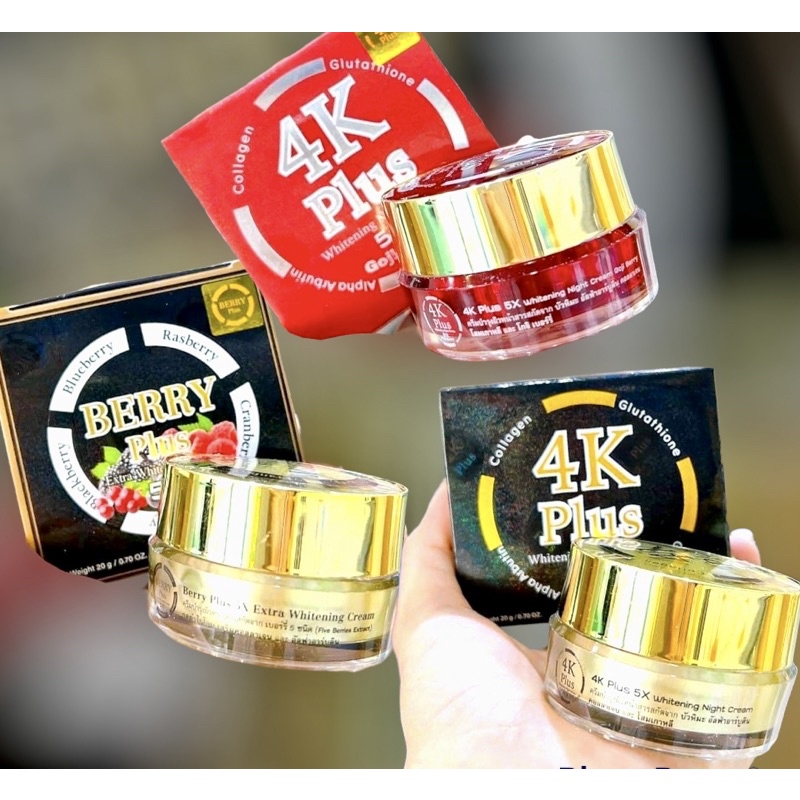 Kem Dưỡng Trắng Da Ban Đêm 4K Plus 5x Thái Lan Chính Hãng, Mẫu Mới Date Mới 20gr