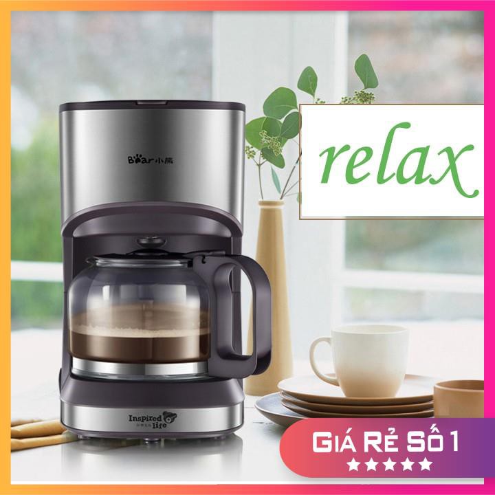 Máy Pha Cà Phê BEAR 𝗙𝗥𝗘𝗘 𝗦𝗛𝗜𝗣 Tại Nhà Nhỏ Gọn Tiện Dụng KFJ Pha Cafe Dung Tích 700ml + Tặng Bình Giữ Nhiệt