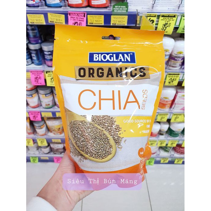 Bioglan Organics Chia Seeds 500gram Hạt Chia Hữu Cơ, sản phẩm nội địa của Úc