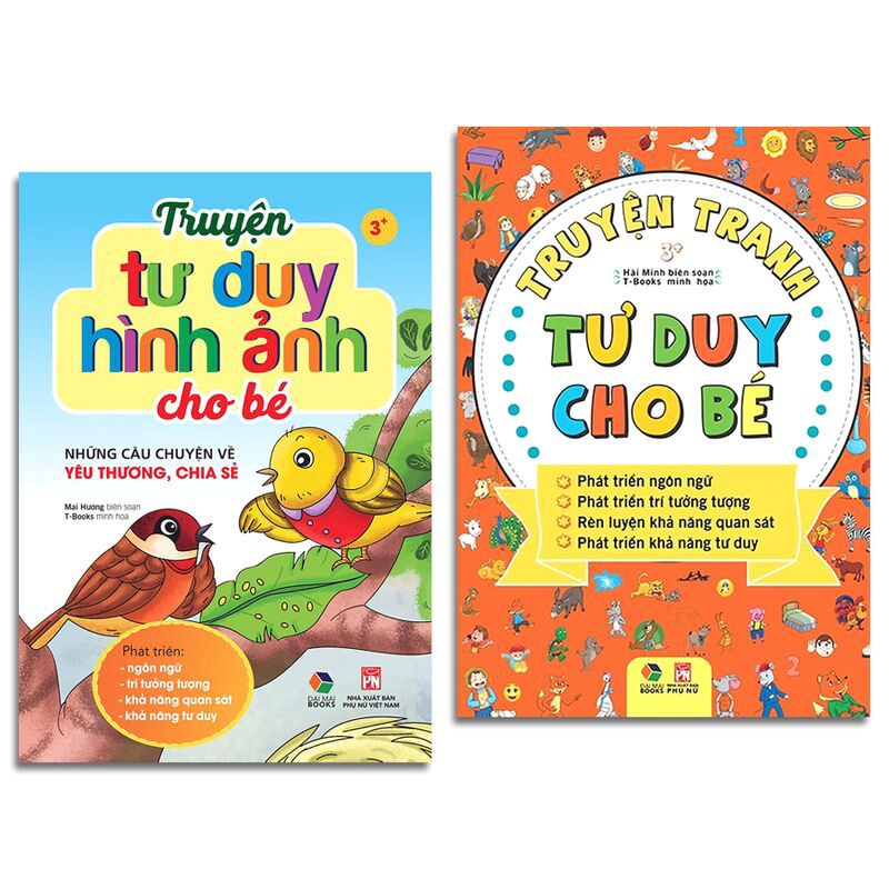 Sách - Combo Truyện tư duy hình ảnh cho bé: những câu chuyện về yêu thương, chia sẻ + Truyện Tranh Tư Duy Cho Bé