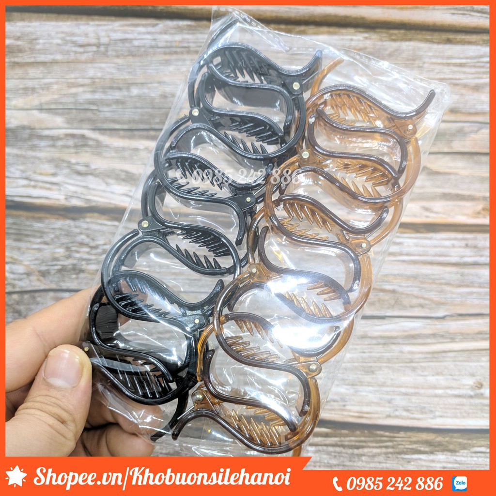[bb123] SET 12 Kẹp Tóc Càng Cua Mix Màu