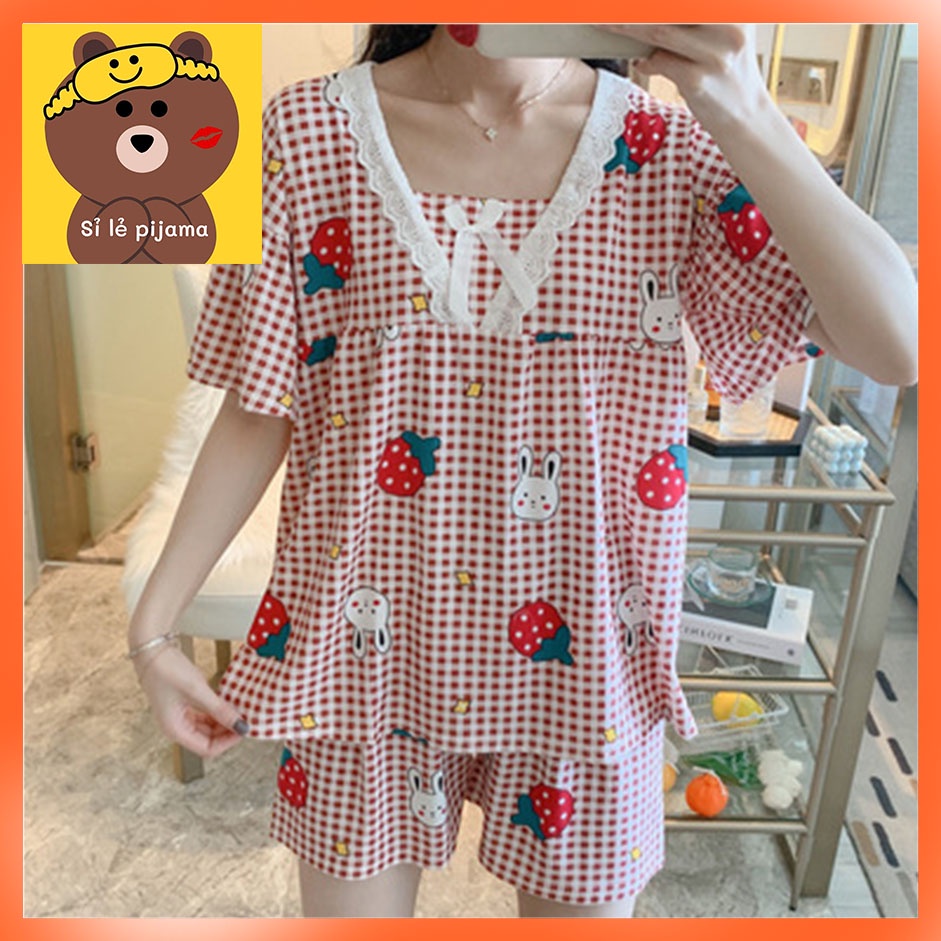 Đồ Bộ Đồ Ngủ pijama Thun đùi Tiểu Thư dễ thương - form Đùi 40-60kg