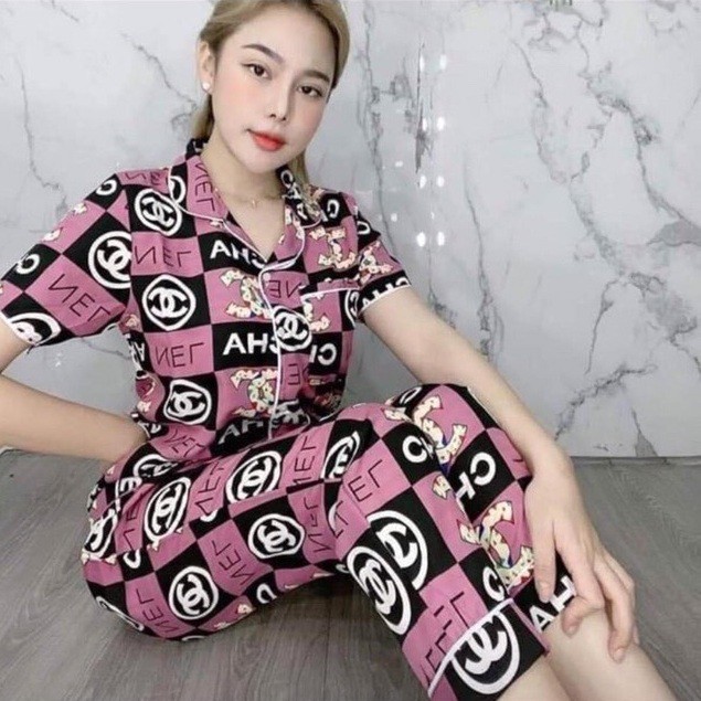 Đồ Bộ Mặc Nhà Tay Ngắn Quần Dài Vải Kate Lụa Mềm Mịn Freesize Dưới 57kg | BigBuy360 - bigbuy360.vn