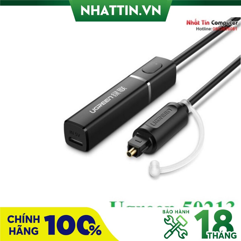 Thiết bị phát Bluetooth 4.2 hỗ trợ APTX cổng Optical chính hãng Ugreen 50213 cao cấp