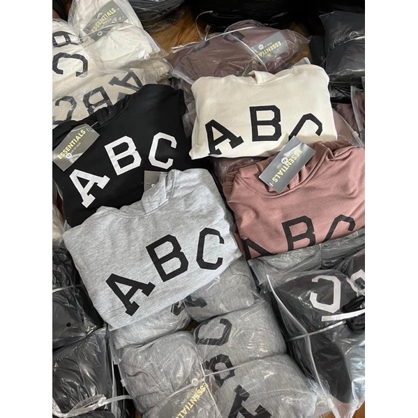 SBT476 - BỘ NỈ HOODIE BÉ MŨ LIỀN ABC 4M