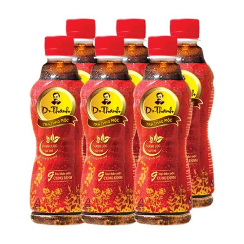 1 lốc 6 chai nước ngọt, trà xanh, dr thanh các loại
