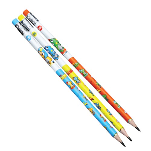 Bút chì Smartkids SK-PC2B009 Dino 2B dành cho học sinh, sinh viên, gỗ mềm, dễ chuốt