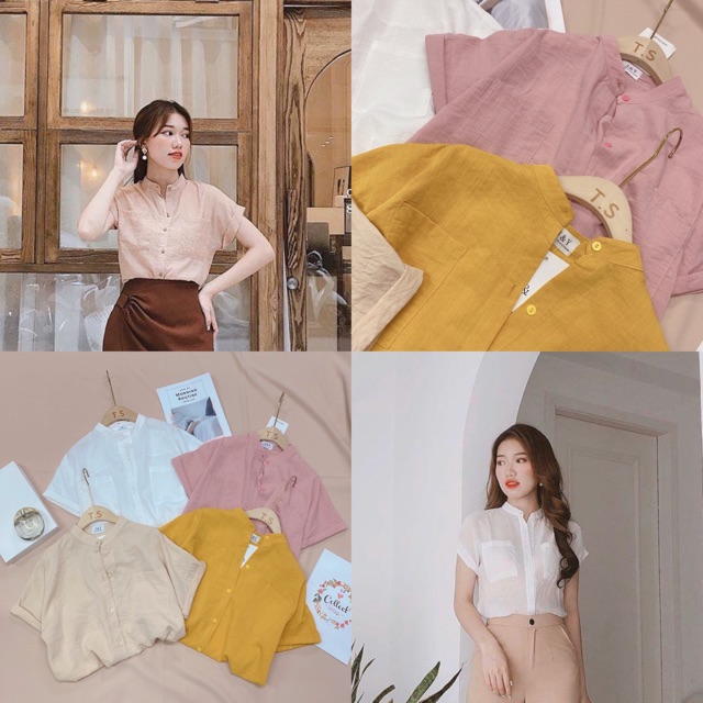 [Mã WARUN10 giảm 10K đơn 99K] ÁO SƠ MI NỮ CỔ TÀU GỌN GÀNG HIỆN ĐẠI A33 | BigBuy360 - bigbuy360.vn