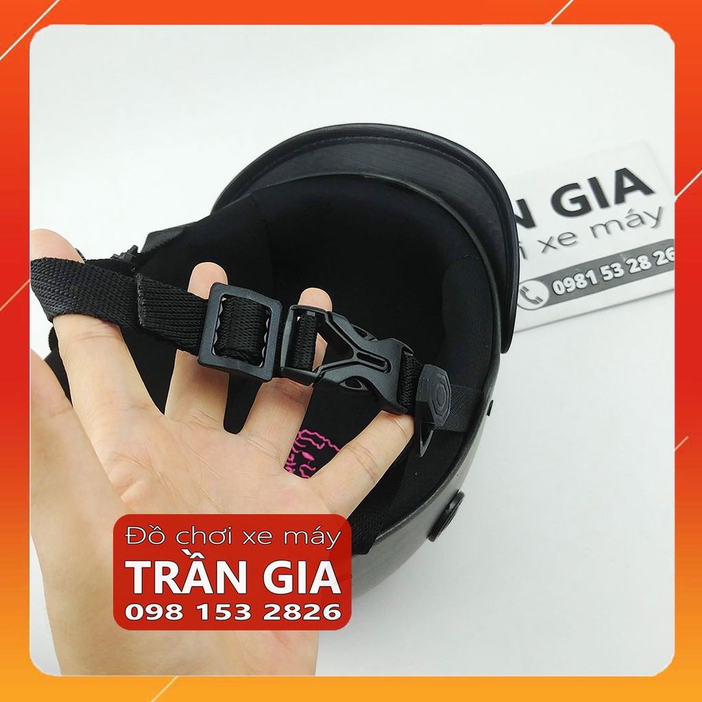 Mũ bảo hiểm nửa đầu nam nữ nón 1/2 sơn đủ màu có lỗ thông gió CHÍNH HÃNG LS cao cấp thời trang - mu bao hiem
