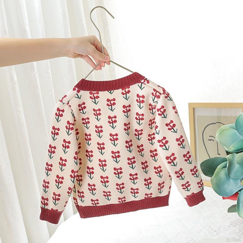 Áo khoác len cổ thuyền phong cách Hàn Quốc cho bé gái
